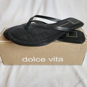 Dolce Vita black leather sandals